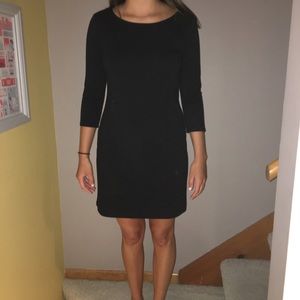 3/4 sleeve black dress